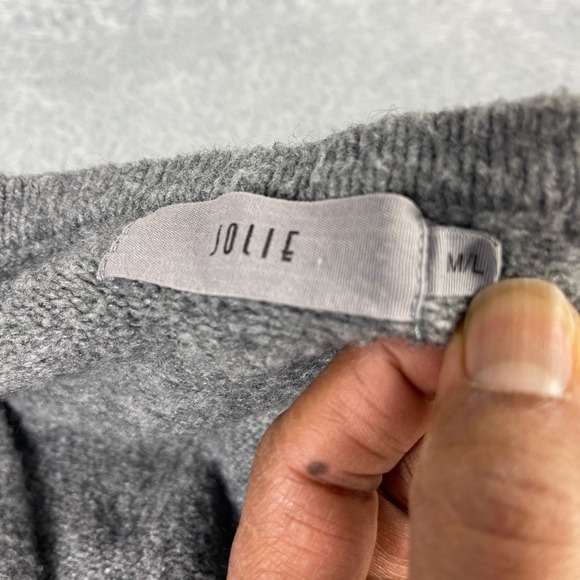 Jolie Gray Open Front Longline Cardigan Sweater Pockets Mens ML Heather Gray - Picture 2 of 7